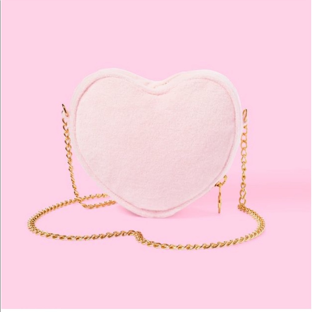 NWT Stoney Clover Lane x Target Light Pink - Terry Cloth Heart Crossbody Bag